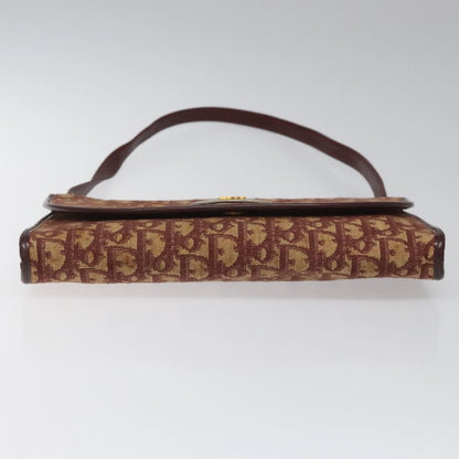 Christian Dior Vintage Trotter Flap Shoulder Bag Canvas, RED, CANVAS, Shoulder bag