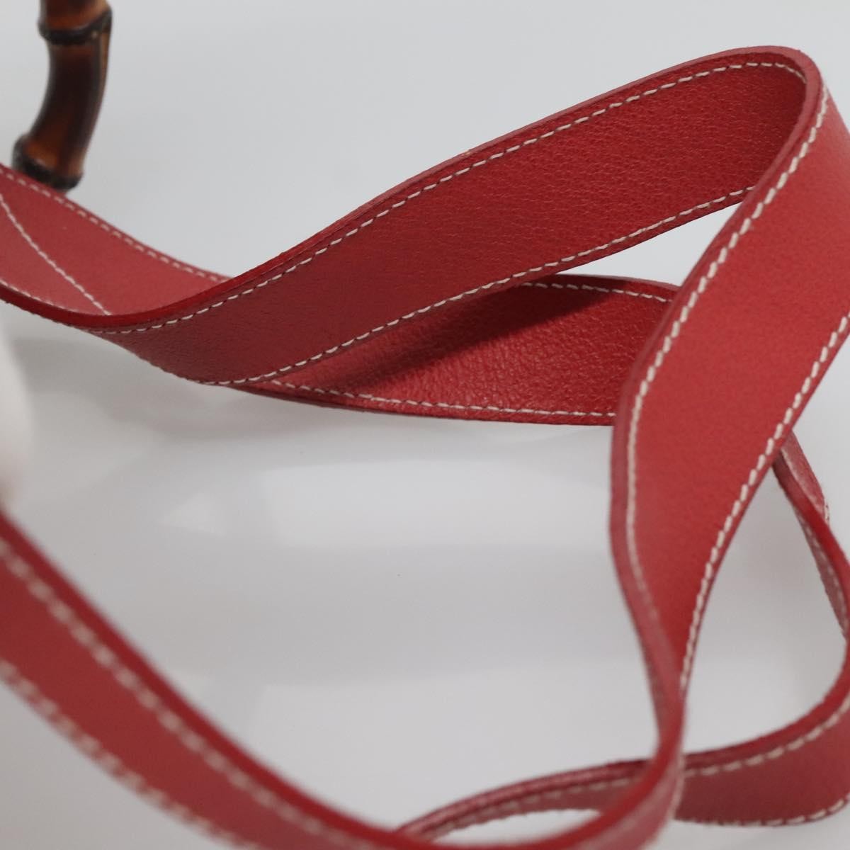 Gucci Bamboo Tassel Backpack Suede, RED, SUEDE, Backpack