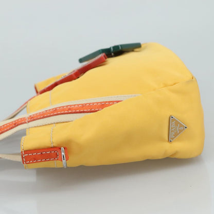 Prada Vintage Handbag Tessuto, YELLOW, NYLON, Handbag