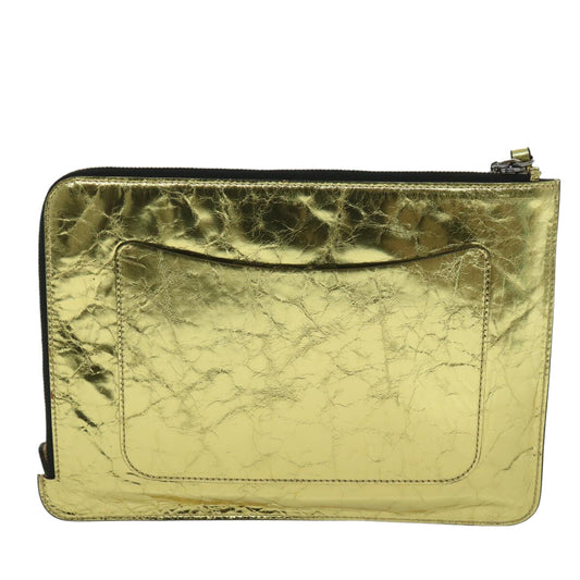 Chanel Je ne suis pas en solde Leather, GOLD, LEATHER, Handbag