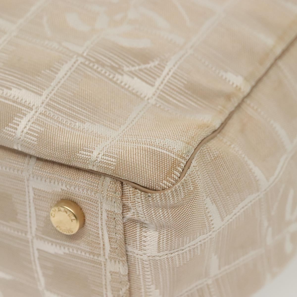 Chanel Travel Line Tote Nylon, BEIGE, NYLON, Tote bag