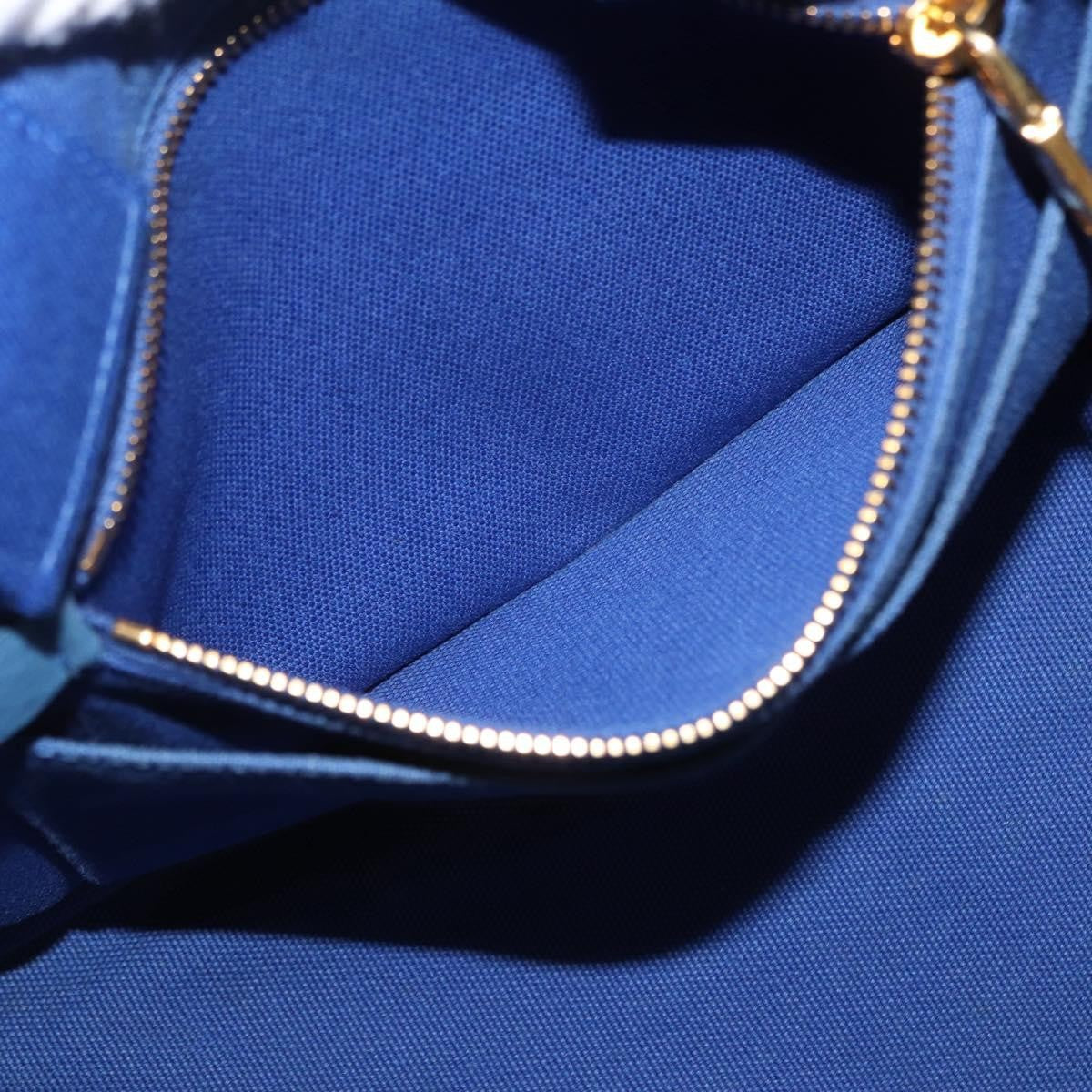 Prada Canapa Open Tote Canvas, BLUE, CANVAS, Tote bag