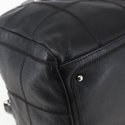 Chanel Chocolate Bar CC Bowler Bag Caviar skin, BLACK, LEATHER, Handbag