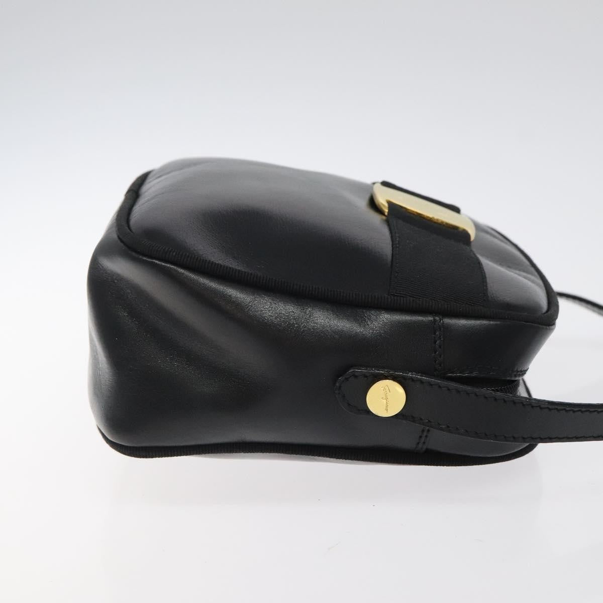 Salvatore Ferragamo Vara Bow camera Shoulder Bag Leather, Black, Leather, Shoulder Bag