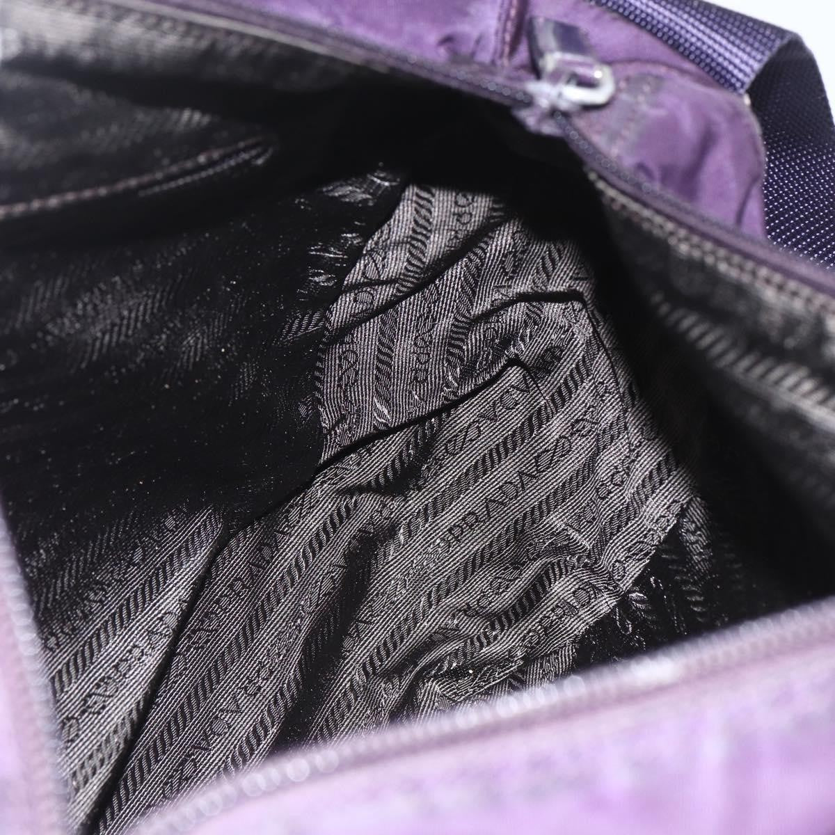 Prada Double Buckle Flap Messenger Bag Tessuto, PURPLE, NYLON, Shoulder bag