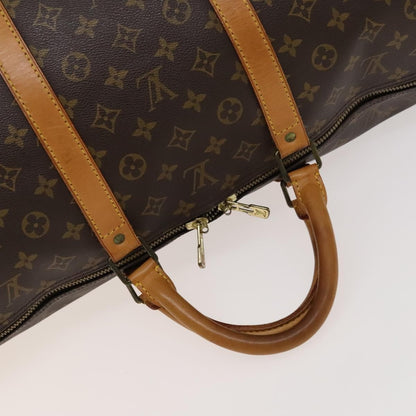 Louis Vuitton Keepall Bag Monogram Canvas, BROWN, CANVAS, Travel bag
