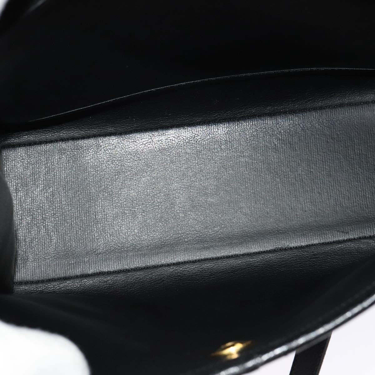 Christian Dior Vintage CD Handbag Leather, BLACK, LEATHER, Handbag