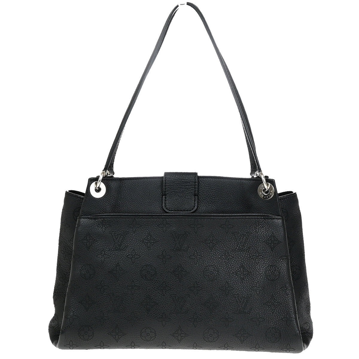 Louis Vuitton Sevres Handbag Mahina Leather, BLACK, LEATHER, Shoulder bag