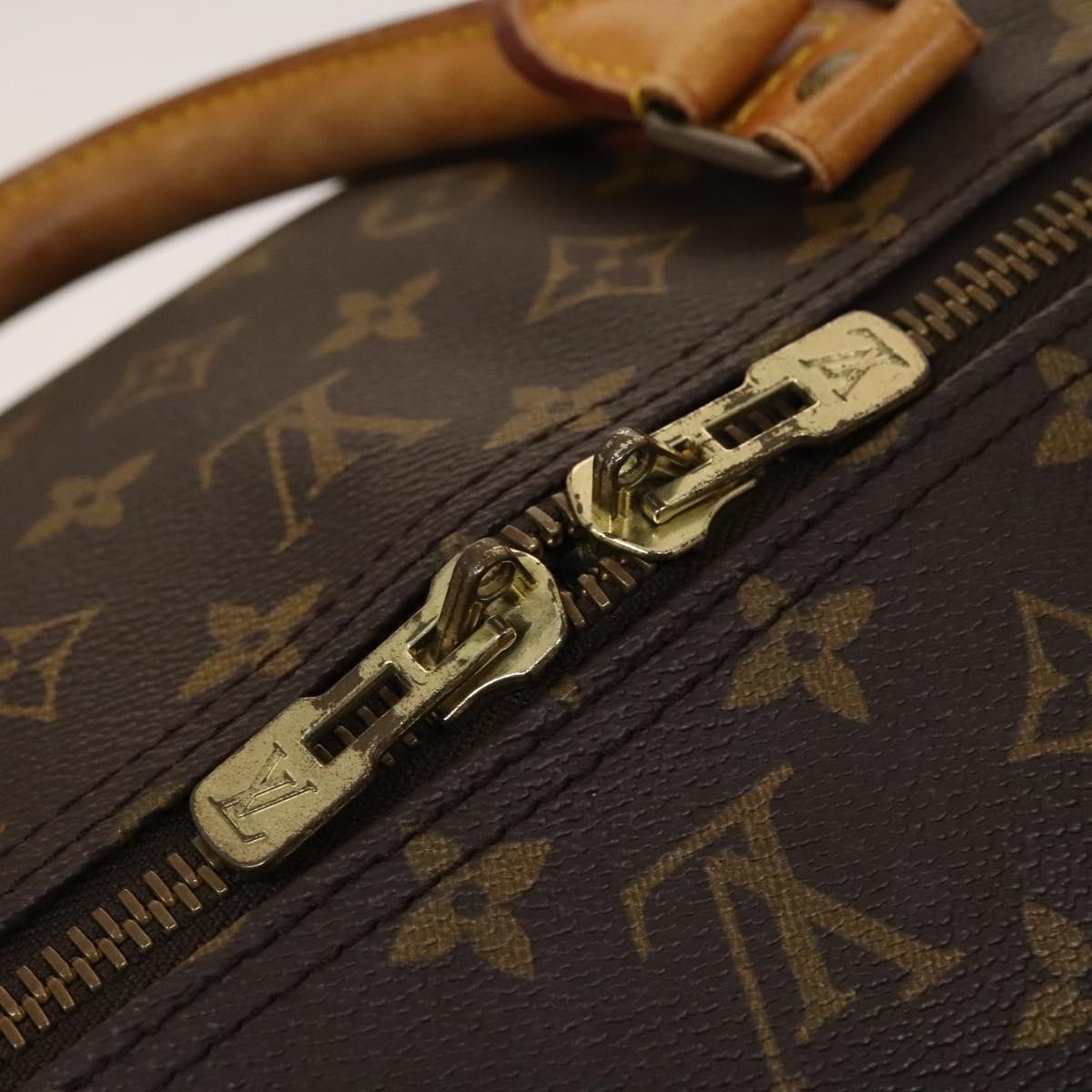 Louis Vuitton Keepall Bag Monogram Canvas, BROWN, CANVAS, Travel bag