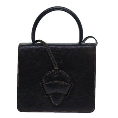 Loewe Barcelona Shoulder Bag Leather, BLACK, LEATHER, Handbag