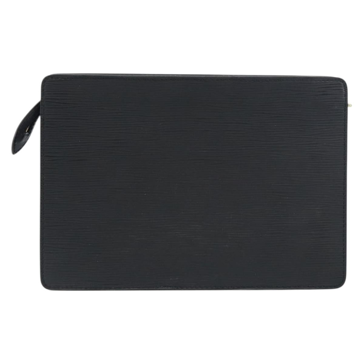 Louis Vuitton Pochette Homme Epi Leather, BLACK, LEATHER, Clutche & pouche