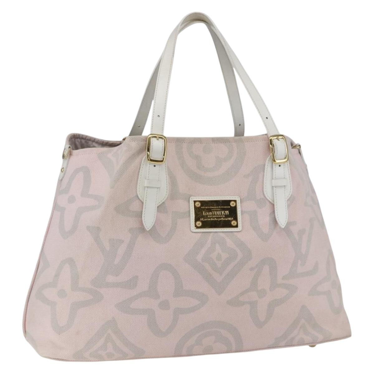 Louis Vuitton Tahitienne Cabas Canvas, PINK, CANVAS, Tote bag