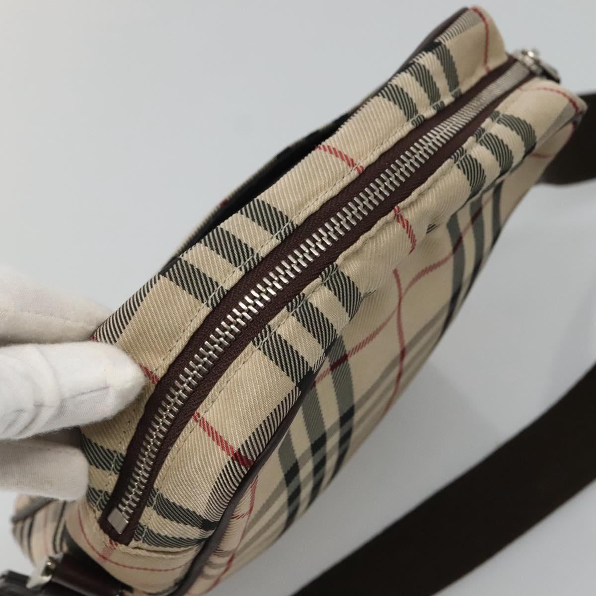 Burberry Zip Messenger Bag Nylon, BEIGE, NYLON, Shoulder bag