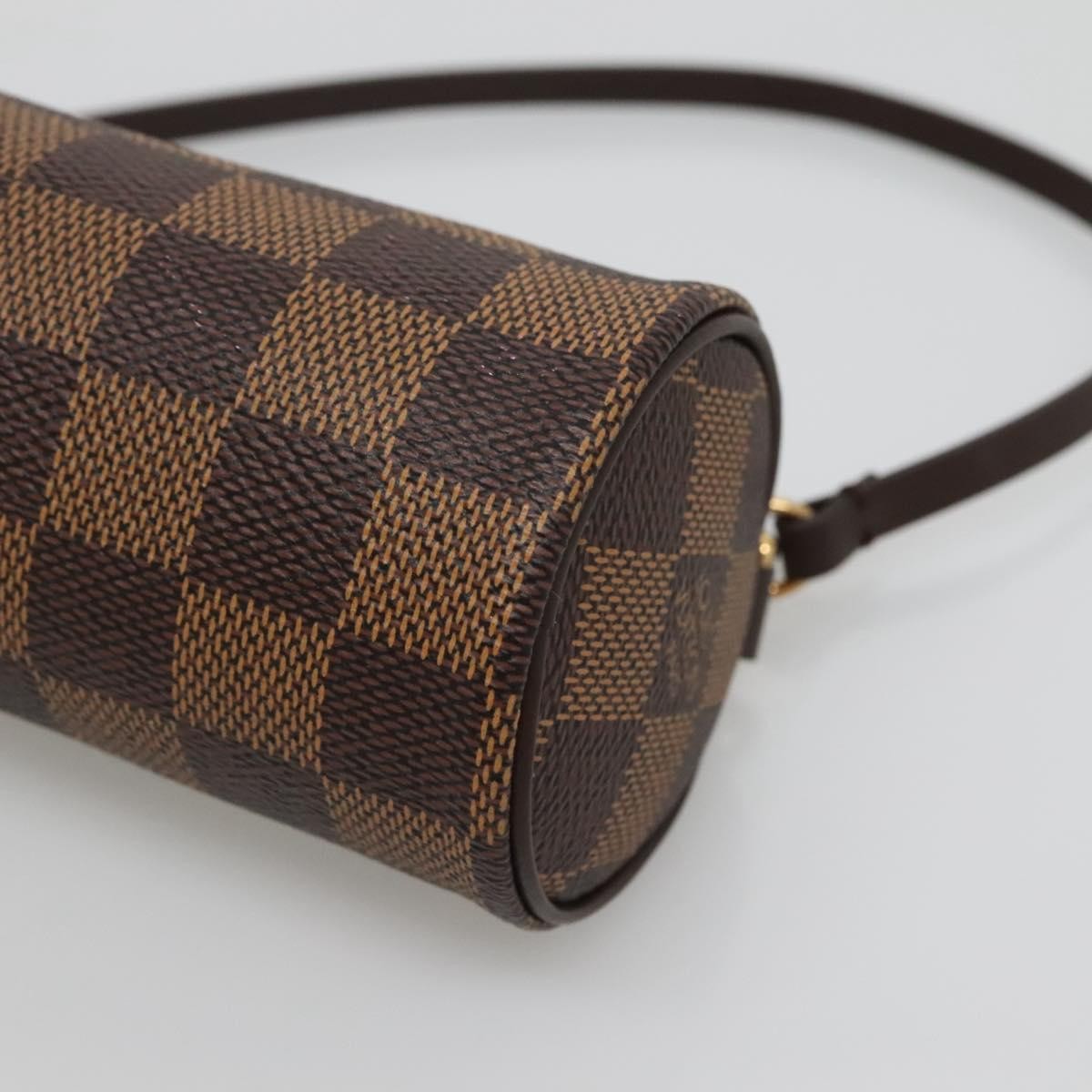 Louis Vuitton Papillon Pochette Damier, BROWN, CANVAS, Handbag