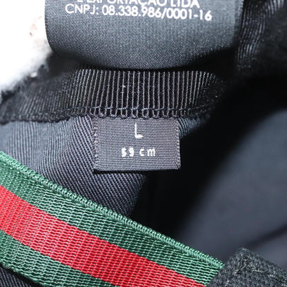 Gucci Web Baseball Hat GG Canvas, BLACK, CANVAS, Head accessory