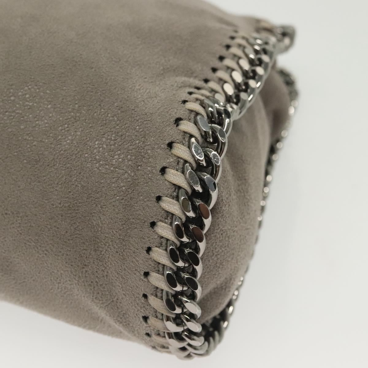 Stella McCartney Falabella Fold Over Crossbody Bag Suede, GRAY, SUEDE, Crossbody bag