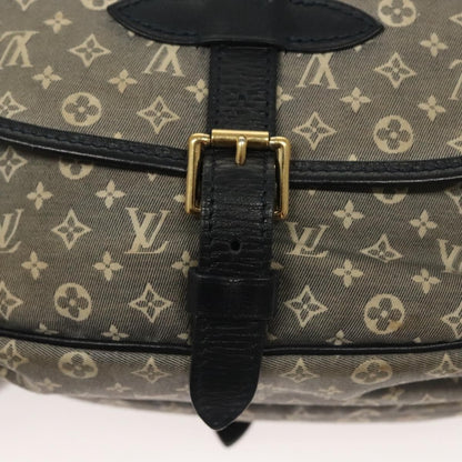 Louis Vuitton Saumur Handbag Monogram Idylle, GRAY, CANVAS, Handbag
