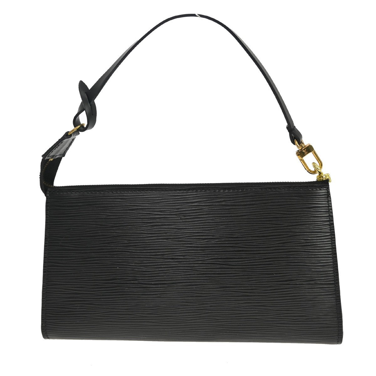 Louis Vuitton Pochette Accessoires Epi Leather, Black, Leather, Clutch