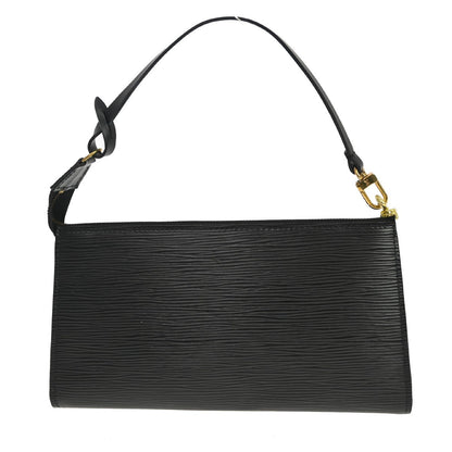Louis Vuitton Pochette Accessoires Epi Leather, Black, Leather, Clutch