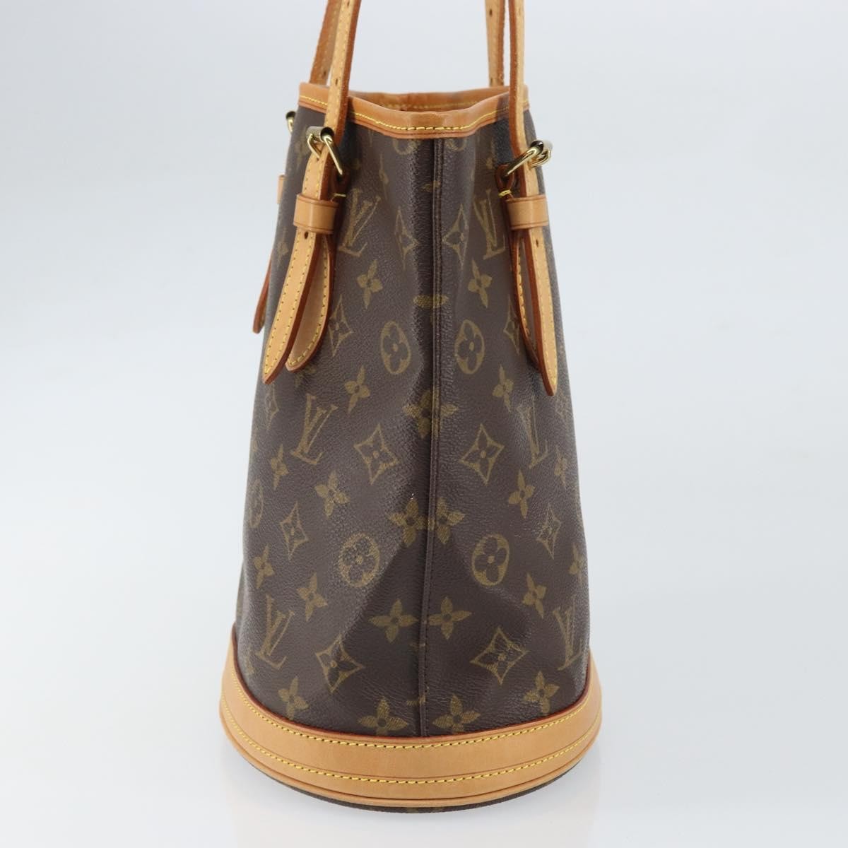 Louis Vuitton Petit Bucket Bag Monogram Canvas, BROWN, CANVAS, Tote bag