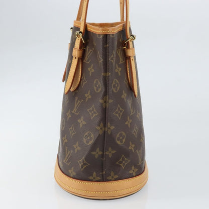 Louis Vuitton Petit Bucket Bag Monogram Canvas, BROWN, CANVAS, Tote bag