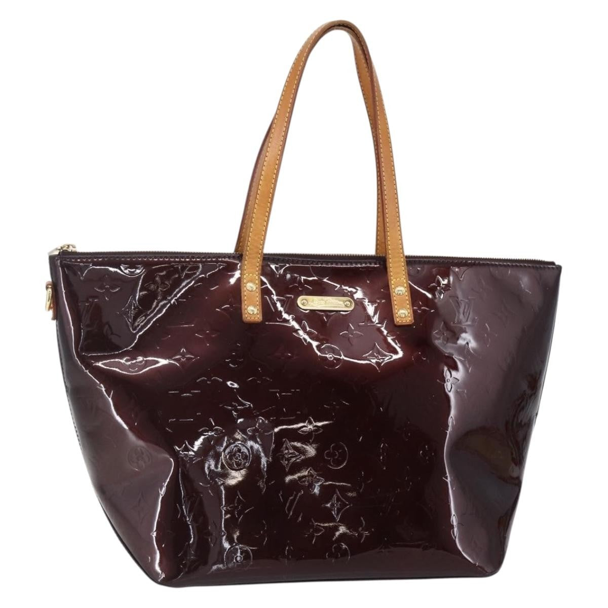 Louis Vuitton Bellevue Handbag Monogram Vernis, PURPLE, PATENT_LEATHER, Tote bag