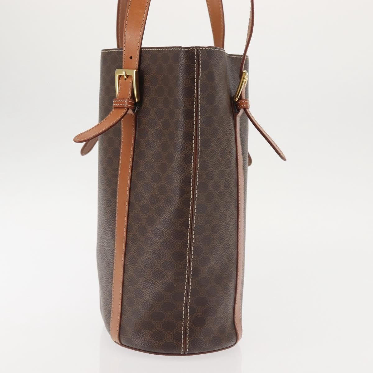 Celine Bucket Bag Triomphe Coated Canvas, BROWN, CANVAS, Tote bag