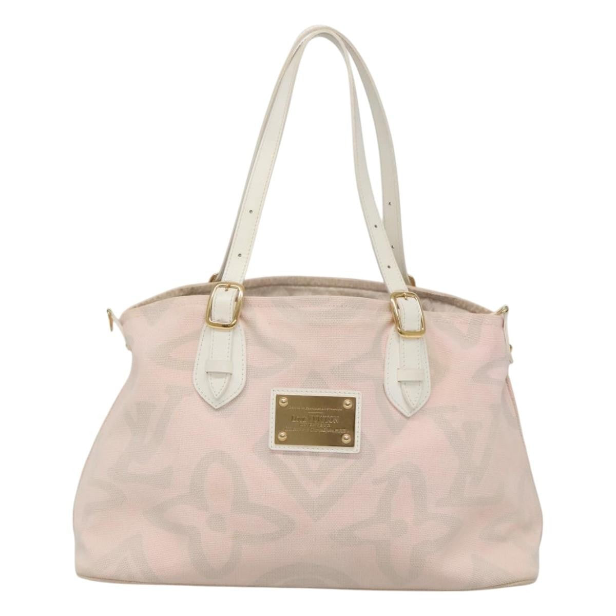 Louis Vuitton Tahitienne Cabas Canvas, PINK, CANVAS, Tote bag