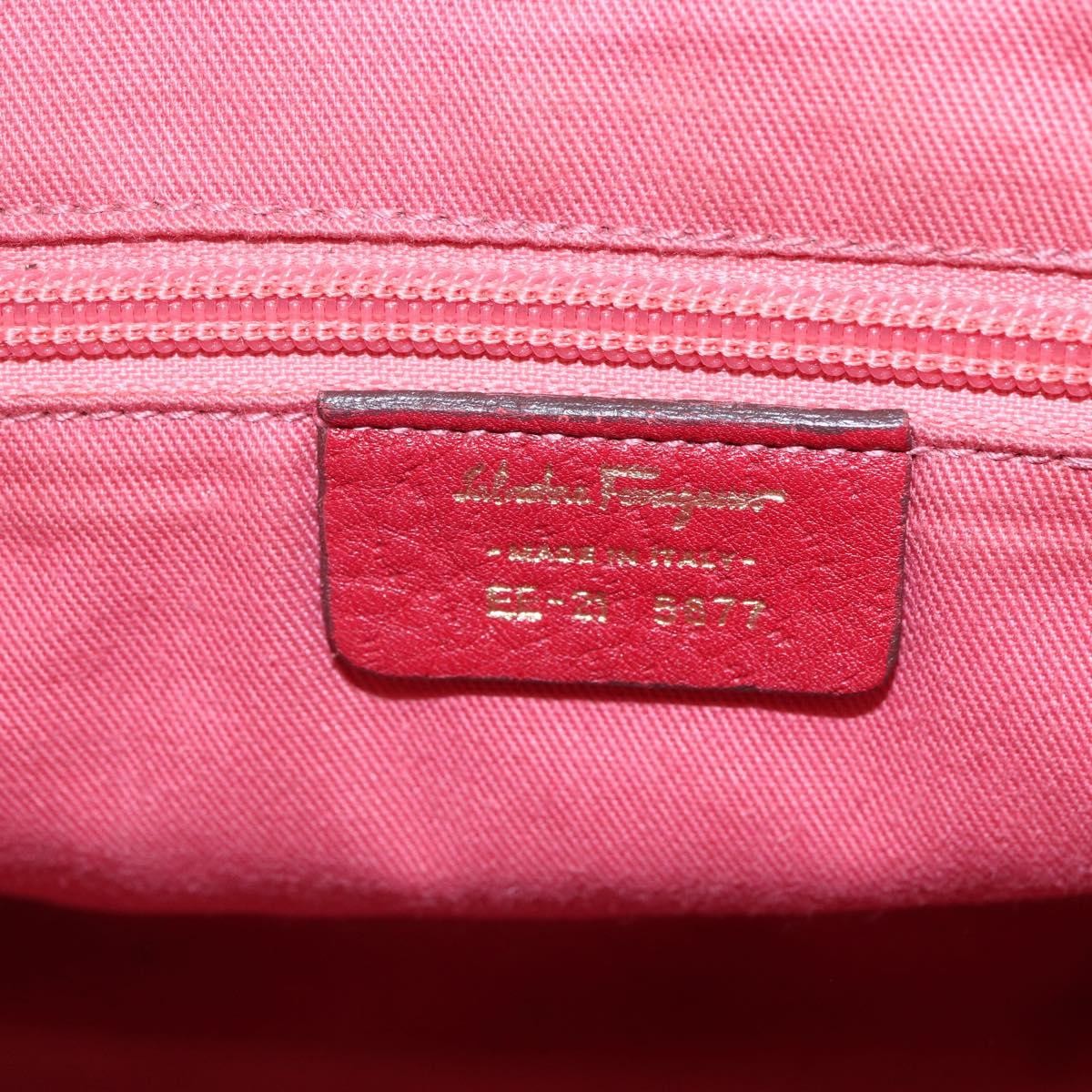 Salvatore Ferragamo Vintage Handbag Leather, RED, LEATHER, Handbag