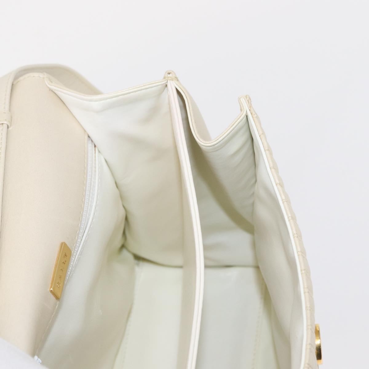 Bally Vintage Handbag Quilted Leather, BEIGE, LEATHER, Handbag