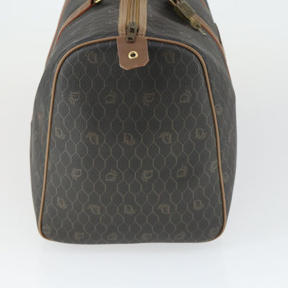 Christian Dior Vintage Honeycomb Boston bag Canvas and Leather, BLACK, CANVAS, Travel bag