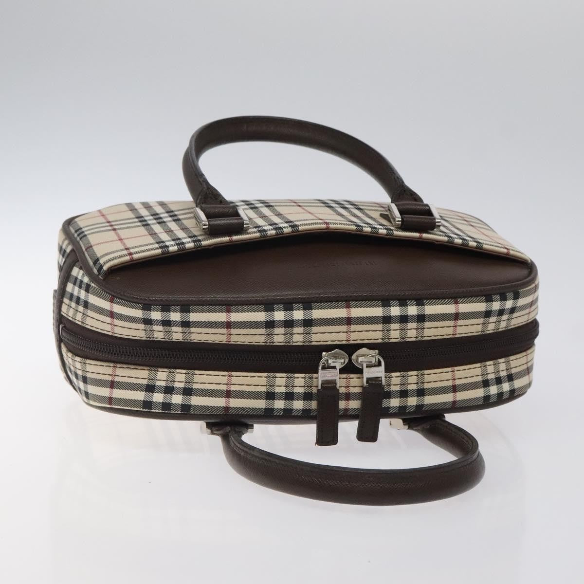 Burberry Nova Check Bowling Bag Canvas, BEIGE, CANVAS, Travel bag