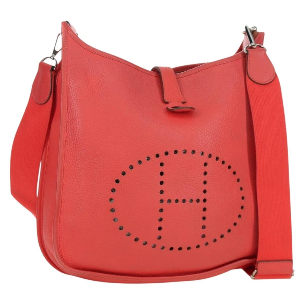 Hermes Evelyne Bag Gen III Clemence, Pink, Leather, Shoulder Bag