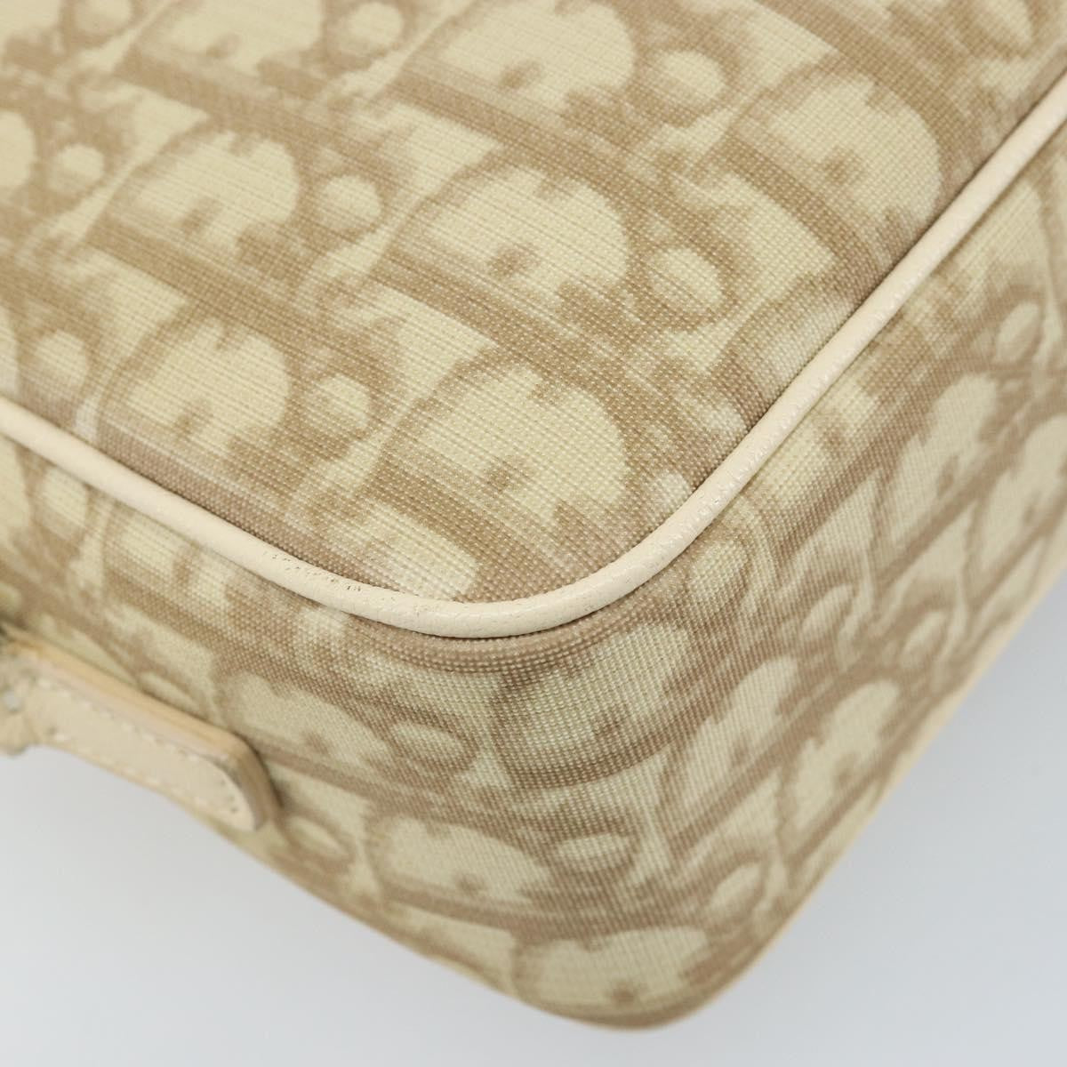 Christian Dior Vintage Crossbody Bag Embroidered Diorissimo Canvas, Beige, Canvas, Shoulder Bag