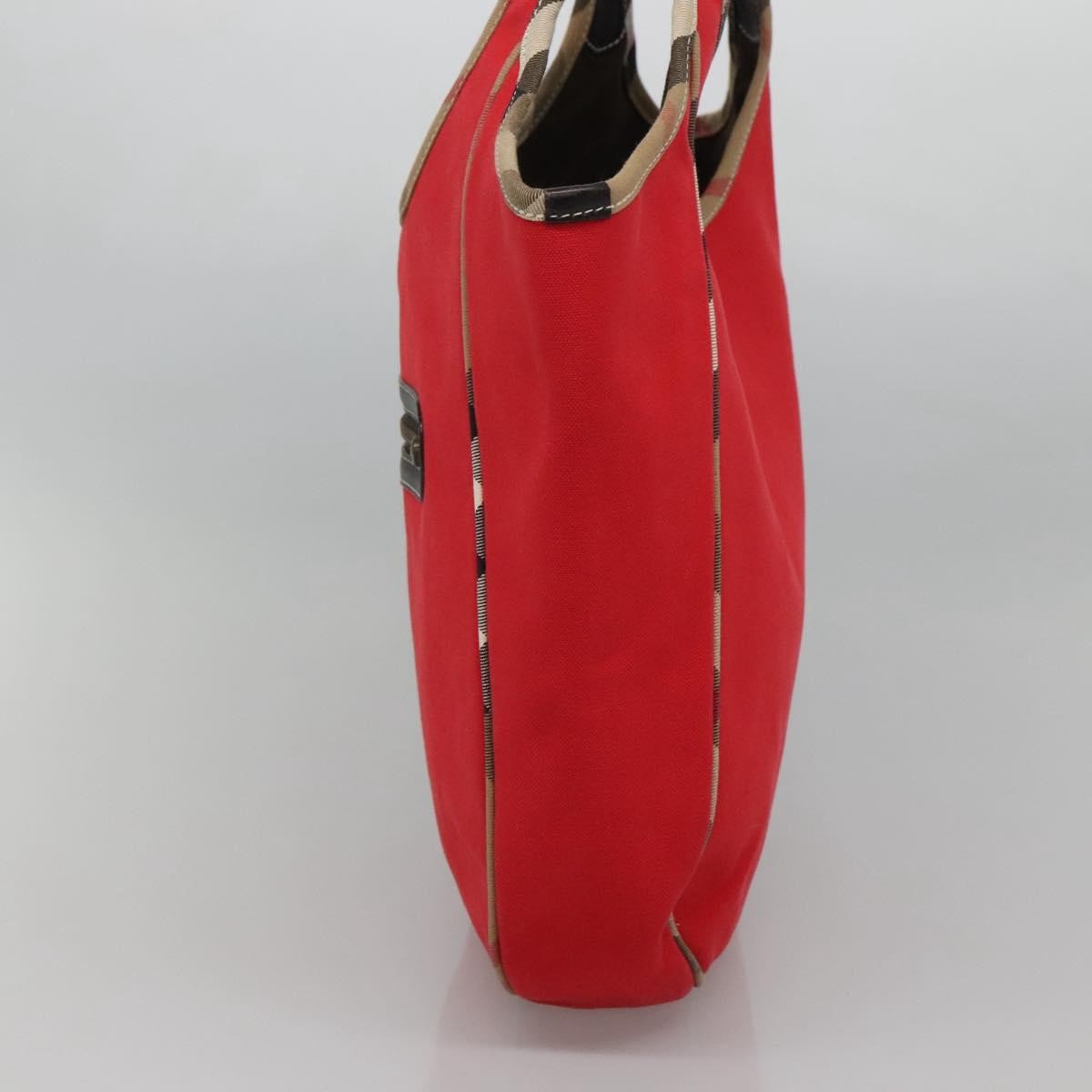 Burberry Shoulder Bag Nova Check Canvas, RED, CANVAS, Shoulder bag