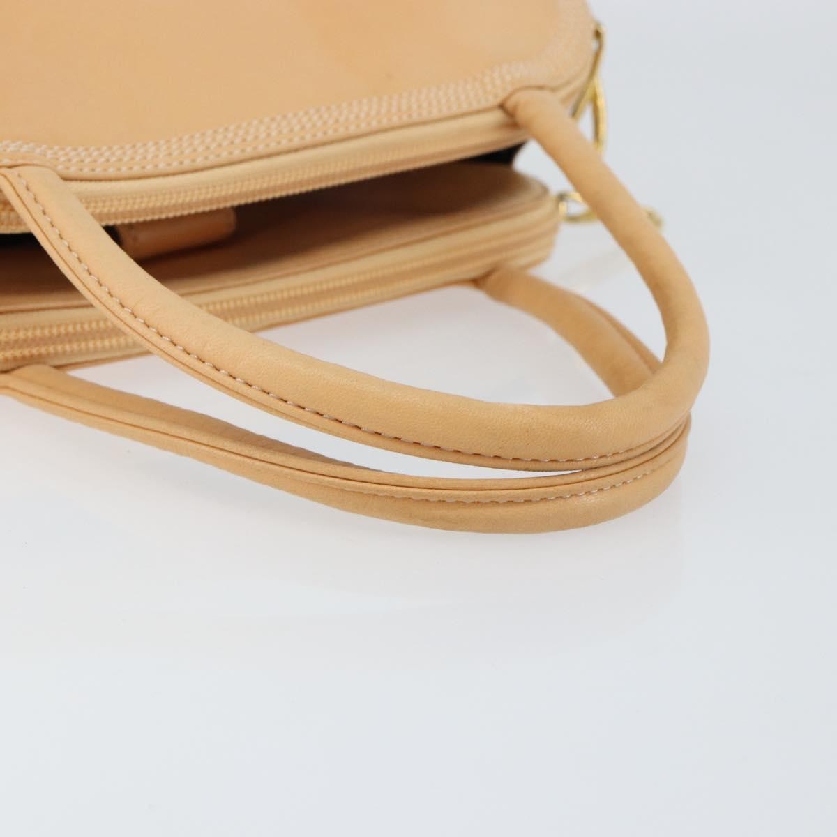 Loewe Anagram handbag Leather, BEIGE, LEATHER, Handbag