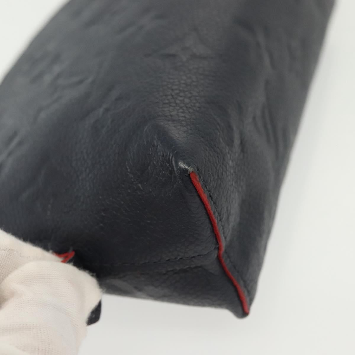 Louis Vuitton Cosmetic Pouch Monogram Empreinte Leather, NAVY, LEATHER, Toiletry Case