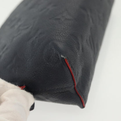 Louis Vuitton Cosmetic Pouch Monogram Empreinte Leather, NAVY, LEATHER, Toiletry Case