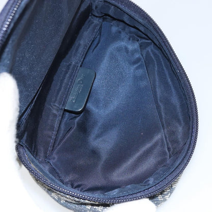 Christian Dior Vintage Saddle Coin Purse Diorissimo Canvas, NAVY, CANVAS, Clutche & pouche