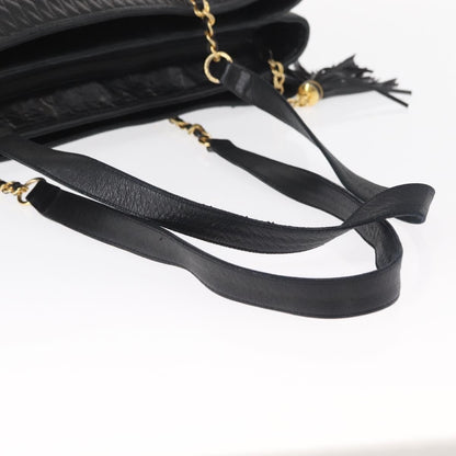 Bally Vintage Tote Bag Quilted Leather, Black, Leather, Tote Bag