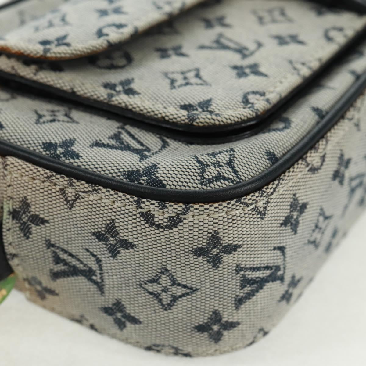 Louis Vuitton Juliette Crossbody Bag Mini Lin, BLUE, CANVAS, Shoulder bag