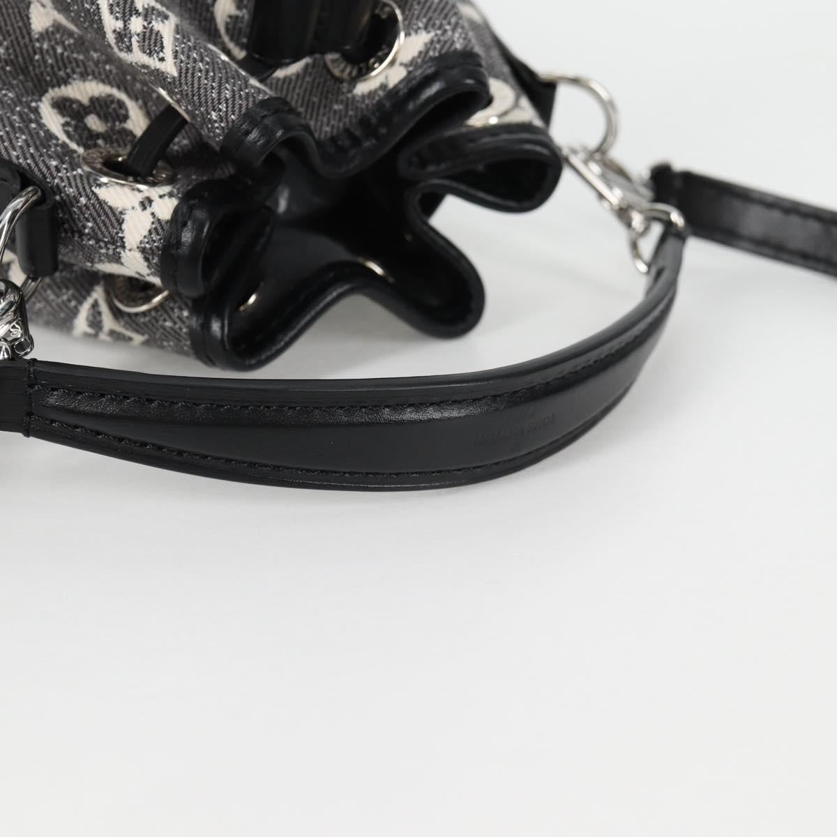 Louis Vuitton Noe NM Handbag Monogram Jacquard Denim, BLACK, CANVAS, Shoulder bag