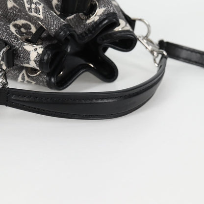 Louis Vuitton Noe NM Handbag Monogram Jacquard Denim, BLACK, CANVAS, Shoulder bag