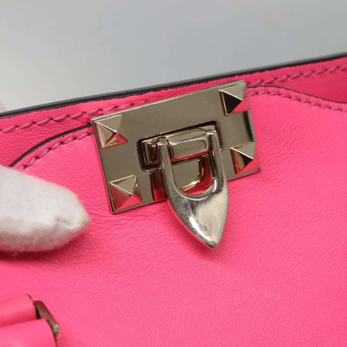 Valentino Garavani Rockstud Tote Rigid Leather, PINK, LEATHER, Tote bag