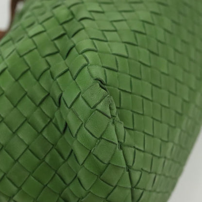 Bottega Veneta Intrecciato Leather, GREEN, LEATHER, Handbag