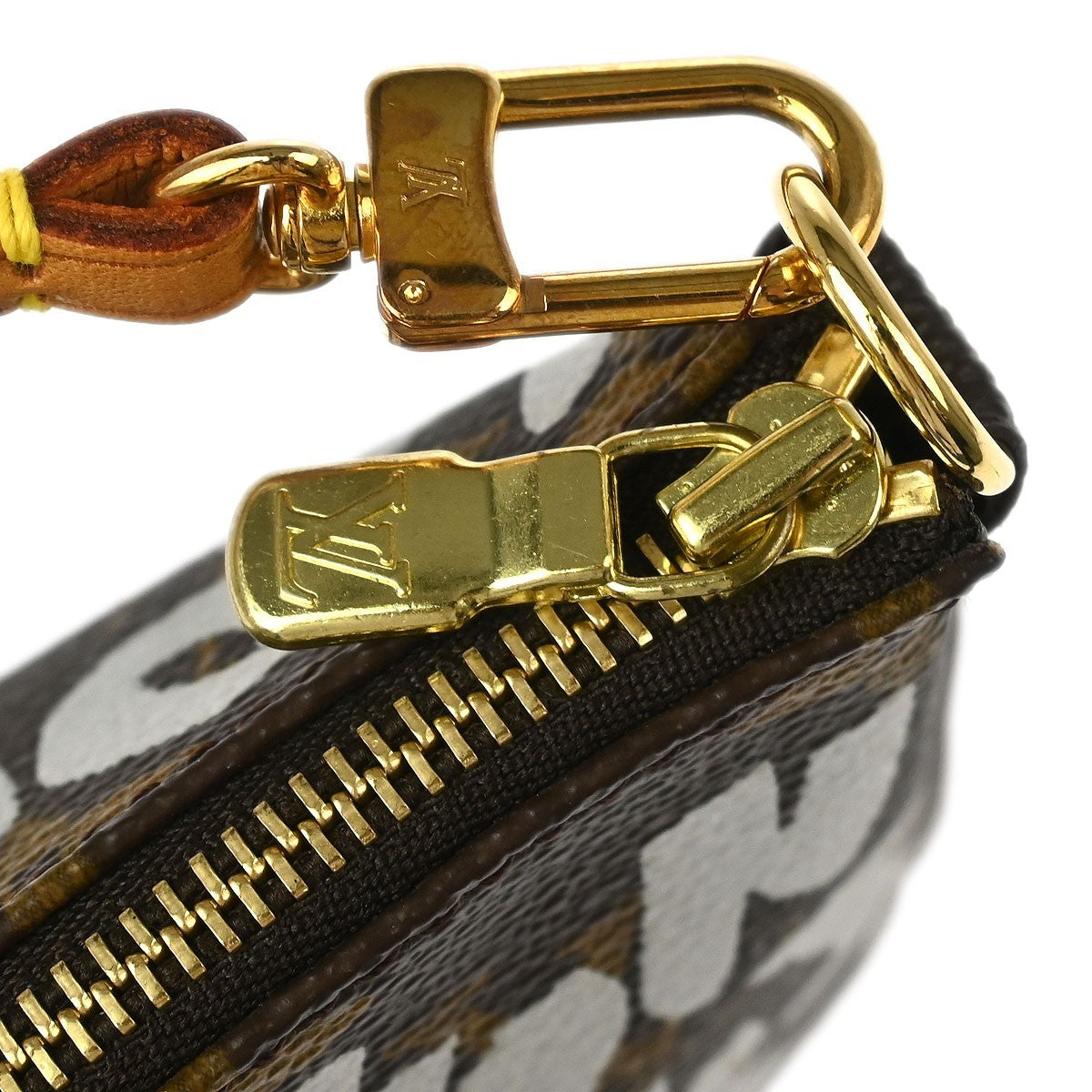 Louis Vuitton Pochette Accessoires Limited Edition Monogram Graffiti, BROWN, CANVAS, Clutche & pouche