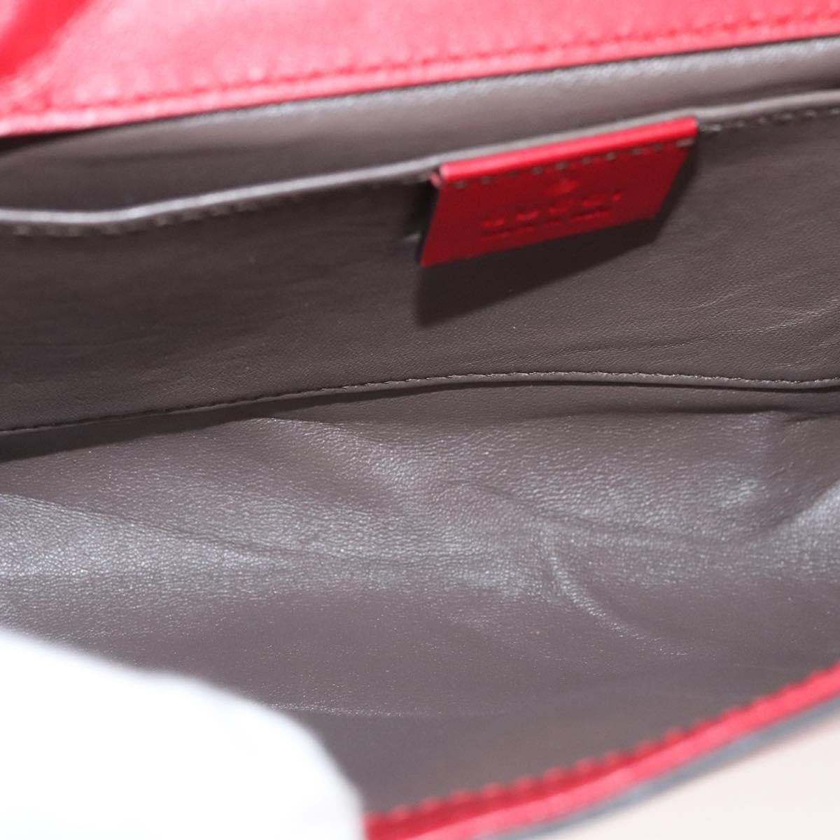 Gucci Zumi Shoulder Bag Leather, RED, LEATHER, Shoulder bag