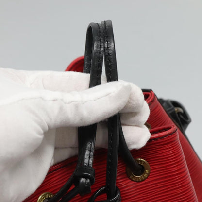 Louis Vuitton Petit Noe Handbag Two Tone Epi Leather, RED, LEATHER, Handbag