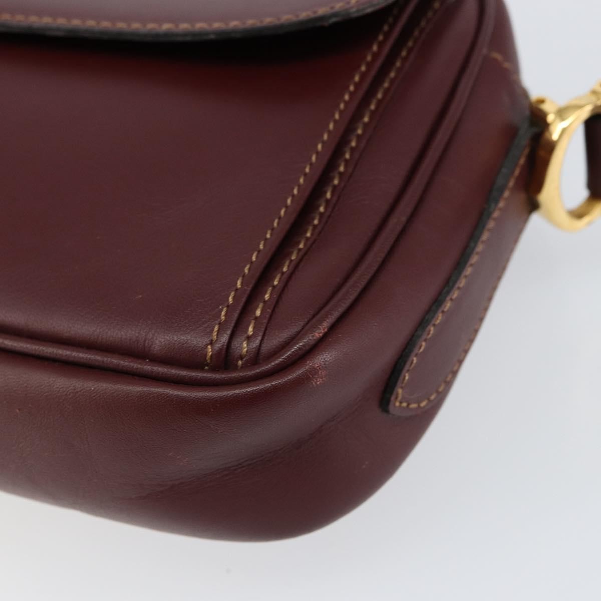 cartier Must de Cartier Shoulder Bag Leather, BURGUNDY, LEATHER, Shoulder bag