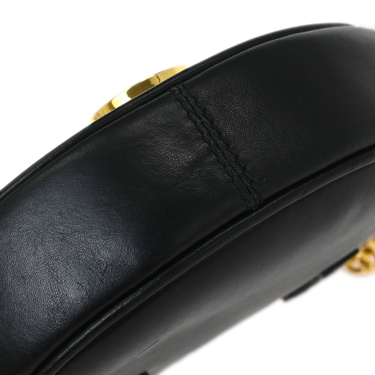 Salvatore Ferragamo Gancini Shoulder Bag Leather, BLACK, LEATHER, Shoulder bag